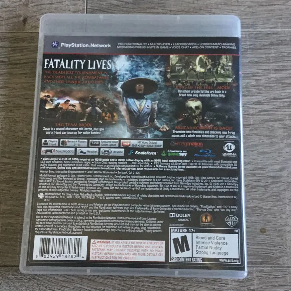 SONY PLAYSTATION 3 Mortal Kombat Exclusive Content Kratos God of War